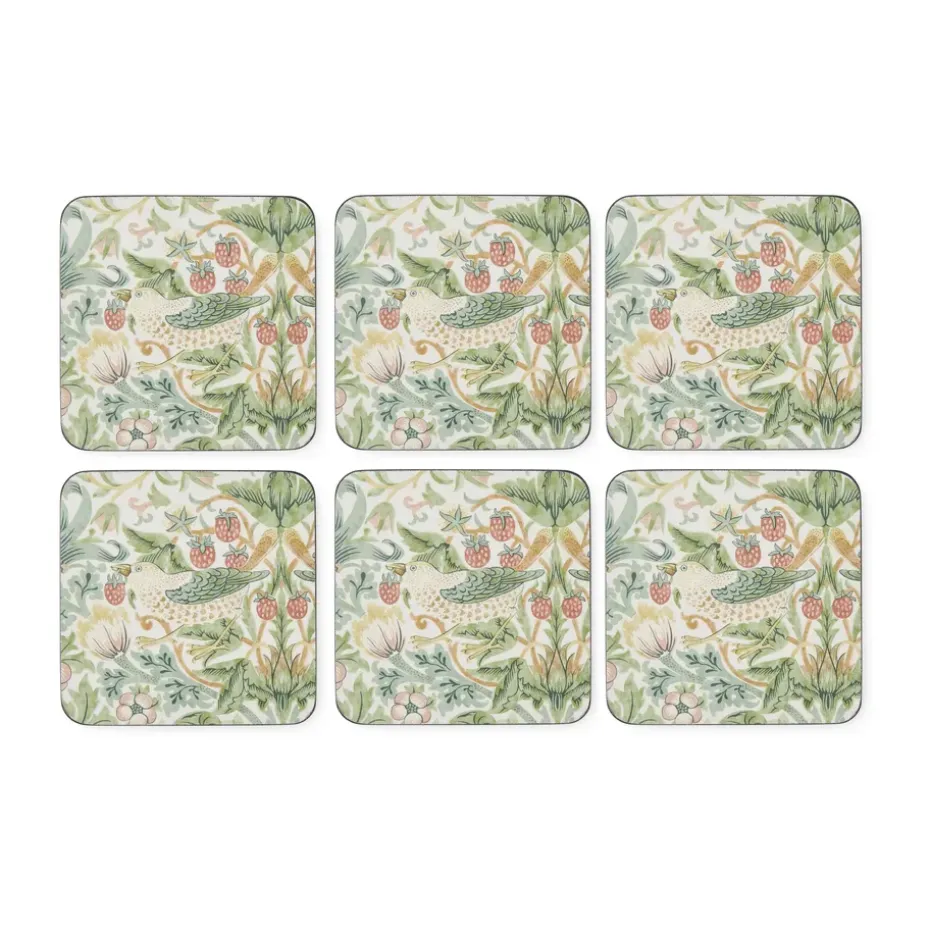 Aarbeidendief onderzetter 6 pack, Green