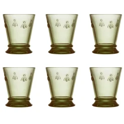 Abeille waterglas 26 cl 6-pack, Olivengroen