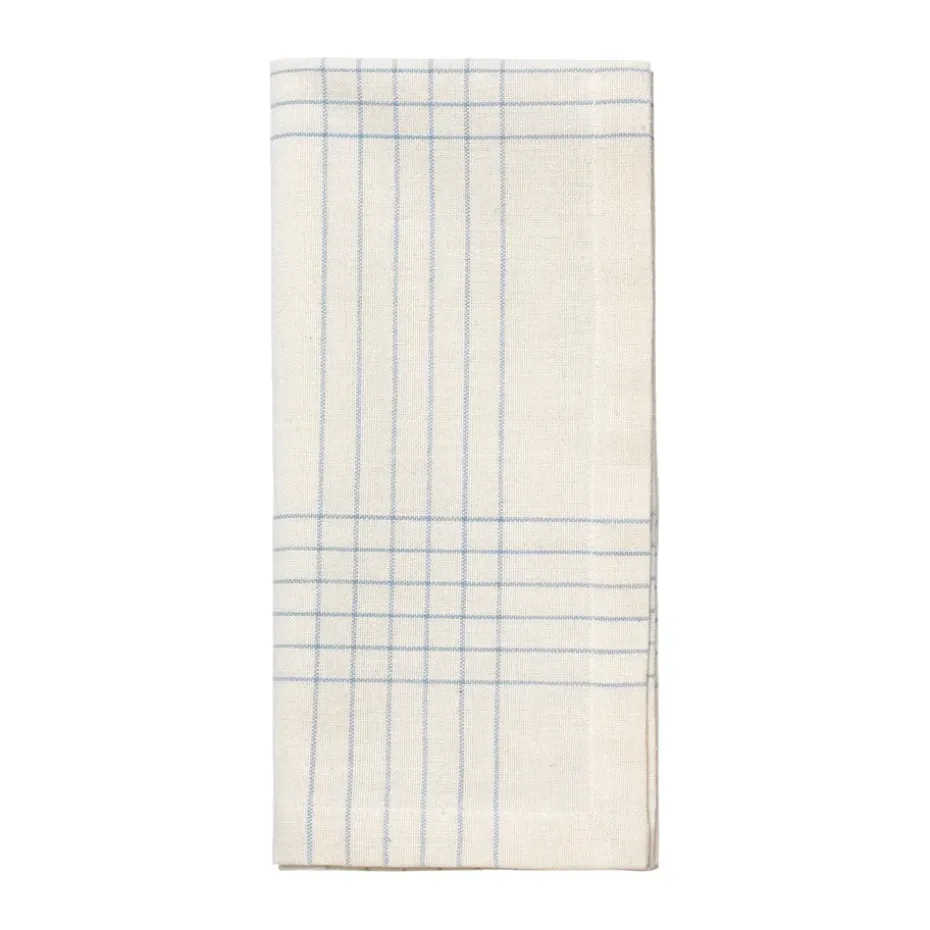 Alice stoffen servet 45x45 cm, Dusty blue-natural