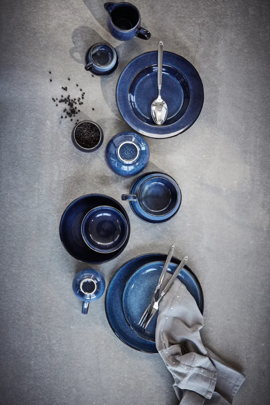 Amera espressokopje en schotel 8 cl, Blauw