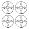 Anima Gemella glasonderzetters 4-pack, Vernikkeld messing