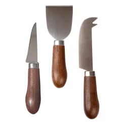 Astrid kaasmessenset 3-pack, Bruin-zilver