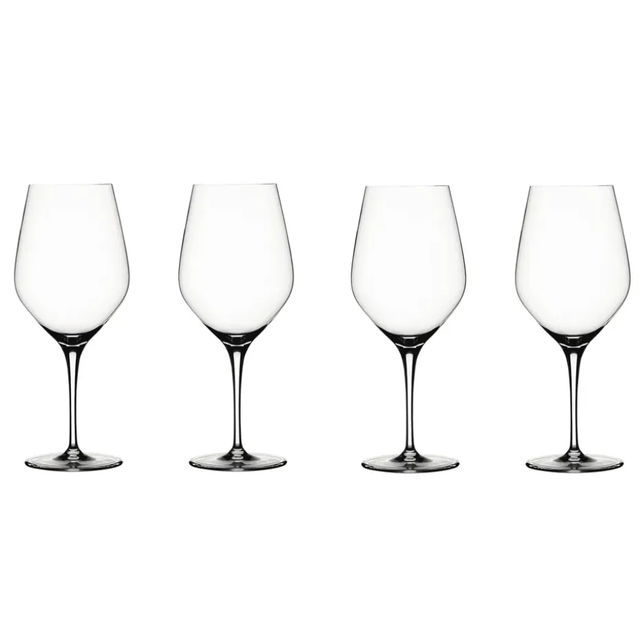 Authentis Bordeaux glas 65 cl, 4 stuks, transparant