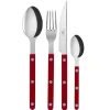 Bistrot bestek shiny 24-delig, Burgundy