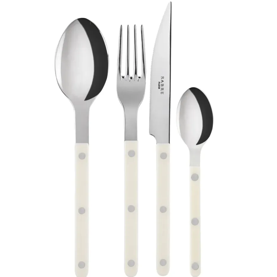 Bistrot bestek shiny 24-delig, Ivory