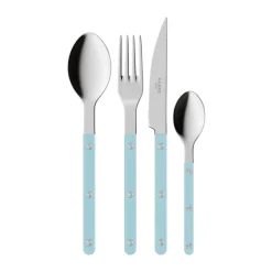 Bistrot solid bestekset 4-delig, Pastelblauw
