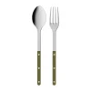 Bistrot solid serveerbestek 2-delig, Green fern