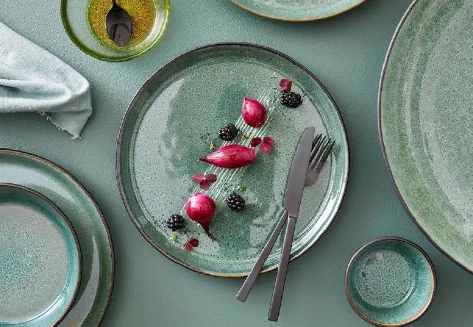 Bitz bord gastro Ø27 cm, Zwart-groen