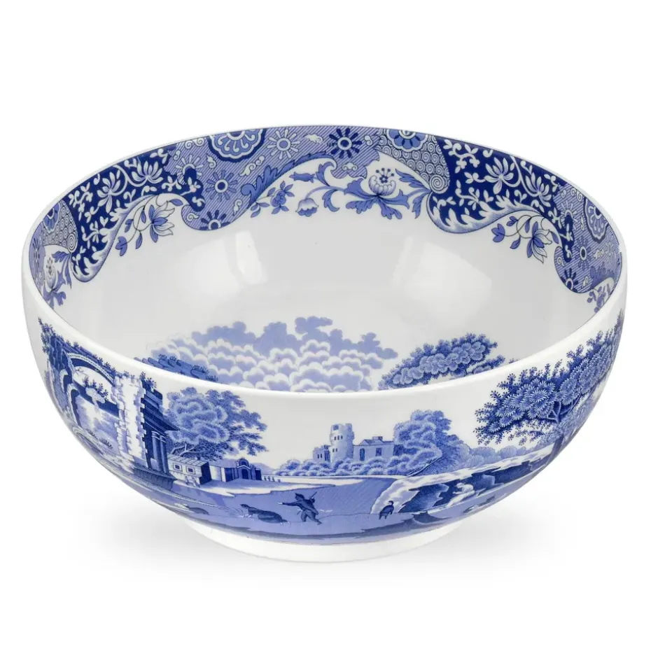 Blue Italian ronde schaal, 28 cm