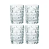 Bossa Nova whiskeyglazen 33 cl 4 stuks, Helder