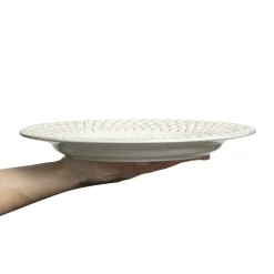 Bubbles bord, 28 cm, Zand