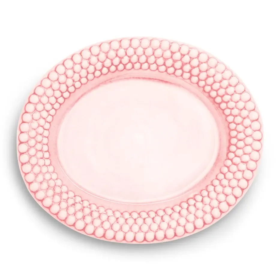 Bubbles ovale schaal, 35 cm, lichtroze