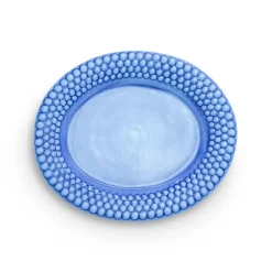 Bubbles ovale schaal, 35 cm, Lichtblauw