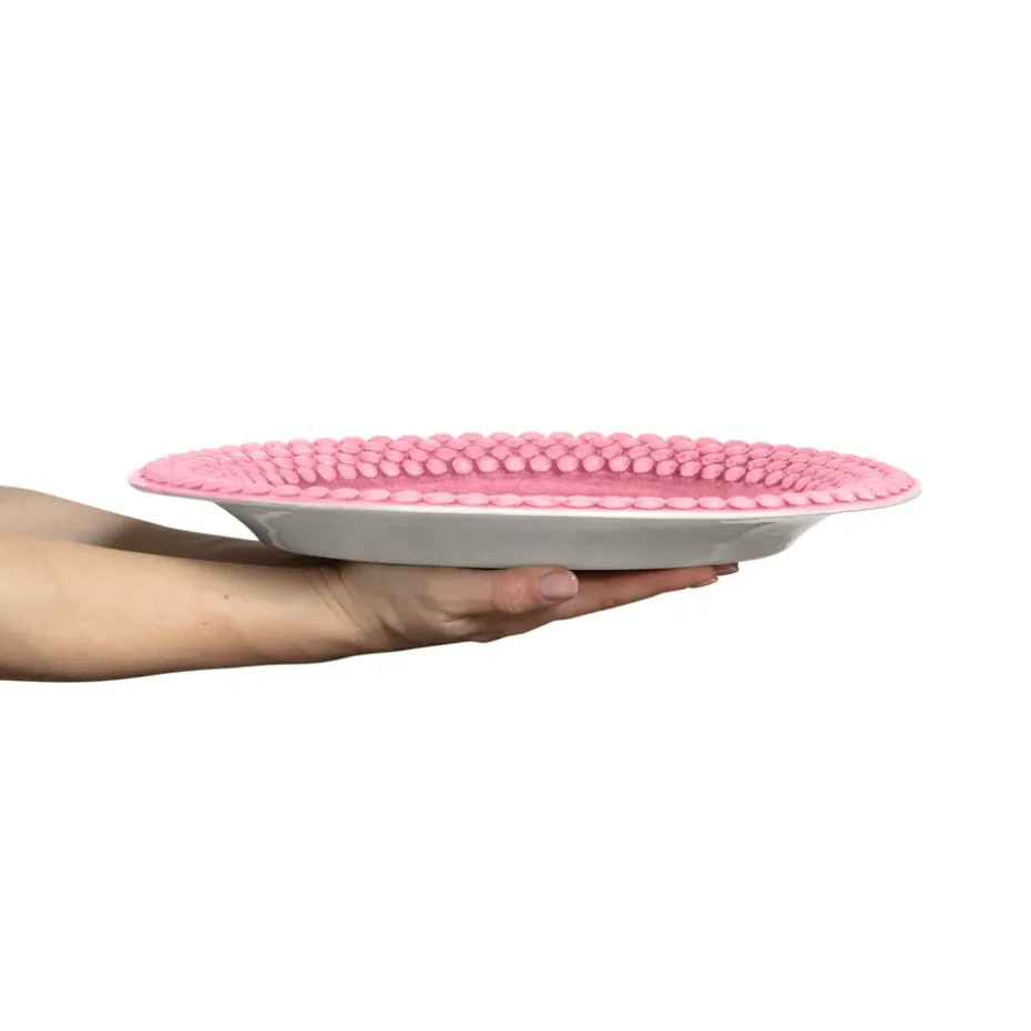 Bubbles ovale schaal, 35 cm, Roze