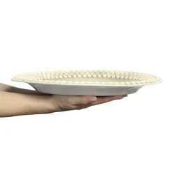 Bubbles ovale schaal, 35 cm, Zand