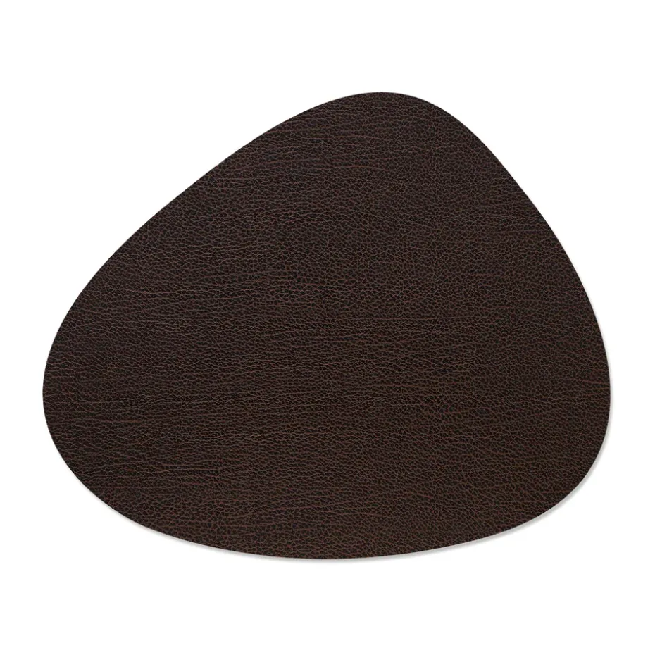Bull placemat keerbaar curve L 1 St., zwart-bruin