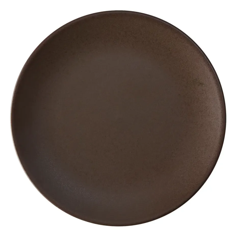 Ceramic Workshop bord Ø26 cm, Chestnut-matte brown