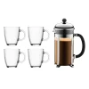 Chambord cafetière 1 L en koppen, 5-delig