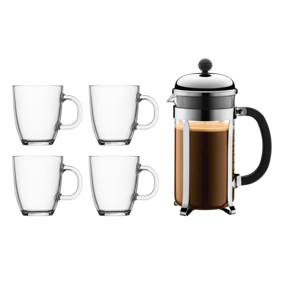 Chambord cafetière 1 L en koppen, 5-delig