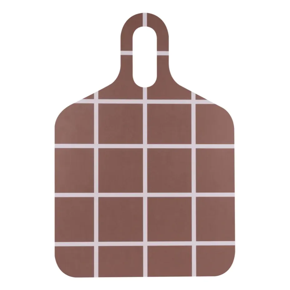 Checks & Stripes dienblad 30x44 cm, Brown-beige