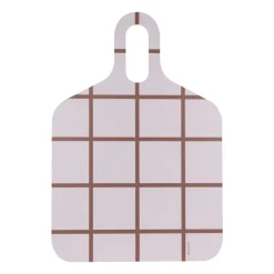 Checks & Stripes dienblad 30x44 cm, Brown-beige