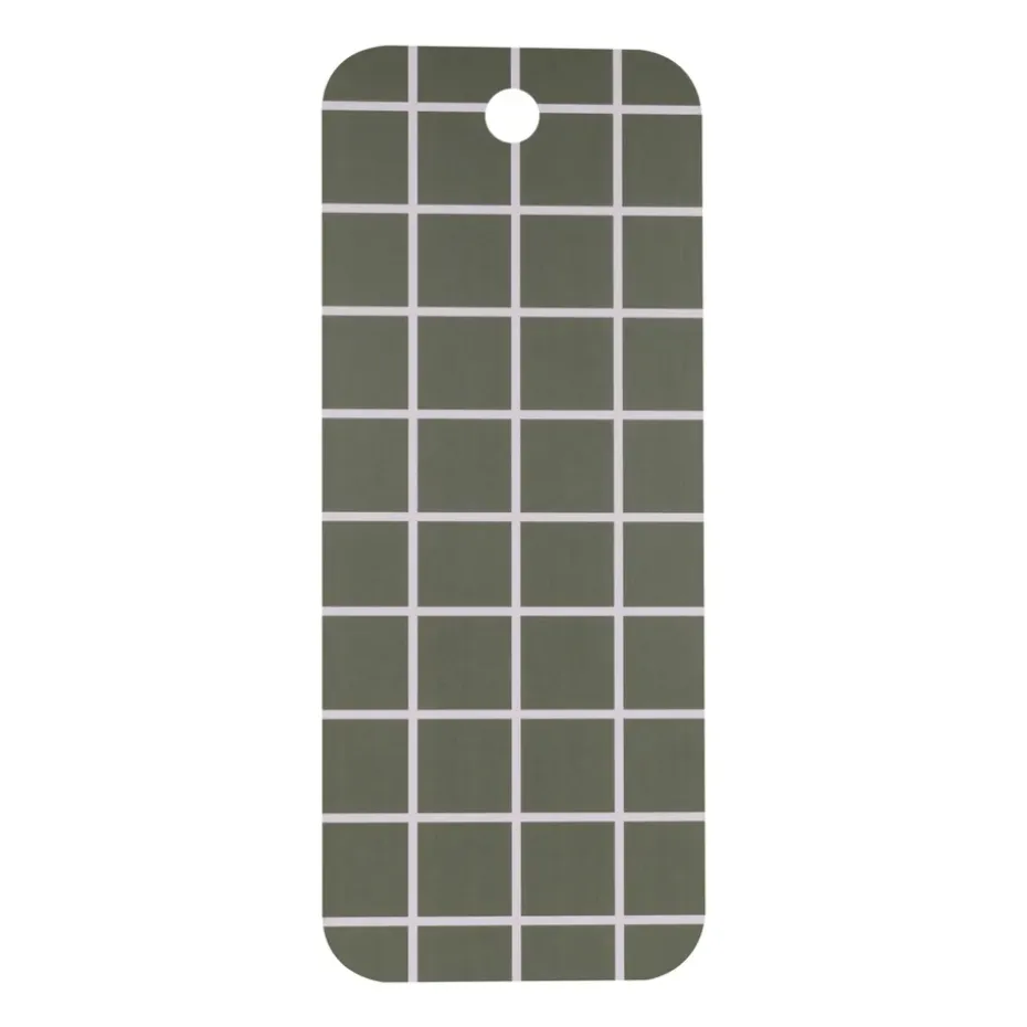 Checks & Stripes dienblad 18x44 cm, Green-beige