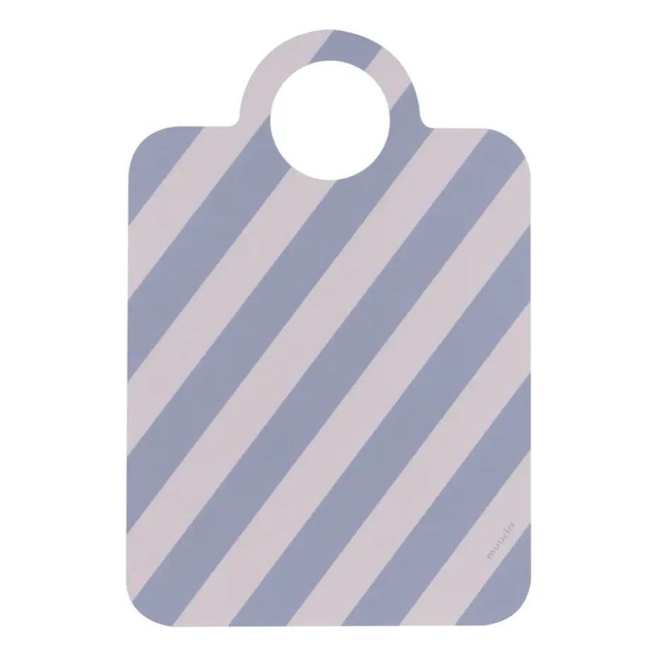 Checks & Stripes dienblad 21x31 cm, Mint-blauw