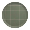 Checks & Stripes schaal Ø35 cm, Olijf
