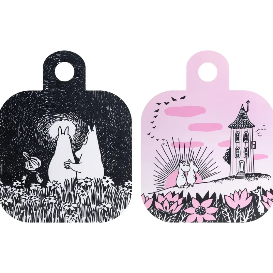 Chop & Serve Friendship dienblad 25x32 cm, Zwart-roze