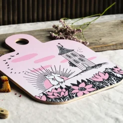 Chop & Serve Friendship dienblad 25x32 cm, Zwart-roze