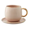 Clara espressokopje met schotel 15 cl, Rose-light gold