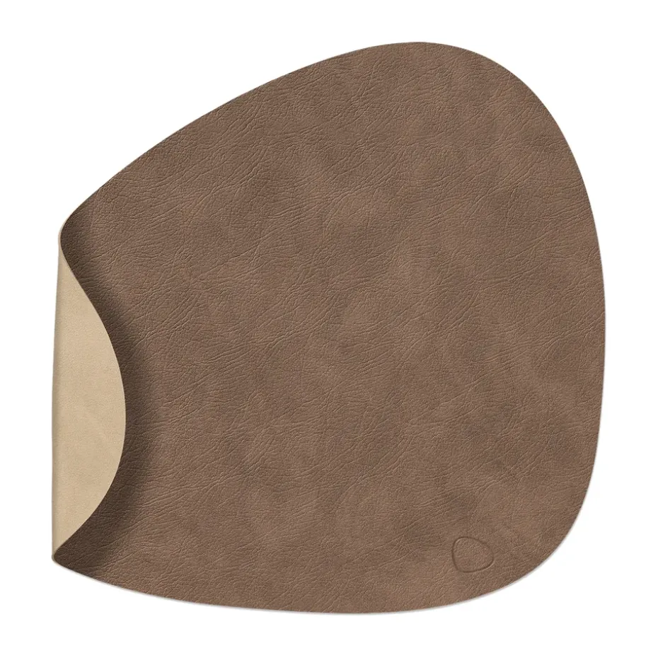 Cloud-Nupo placemat keerbaar curve L 1 St., Brown-sand