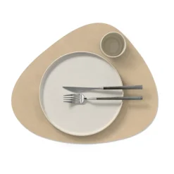 Cloud-Nupo placemat keerbaar curve L 1 St., Brown-sand