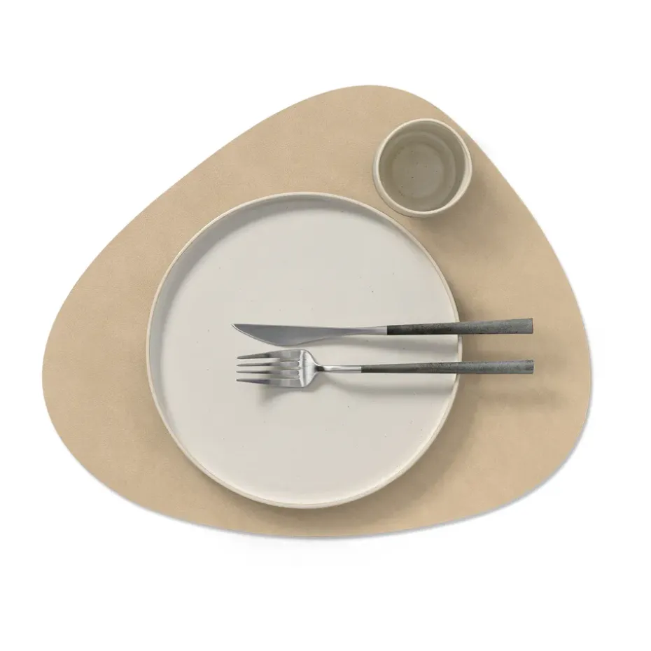 Cloud-Nupo placemat keerbaar curve L 1 St., Brown-sand