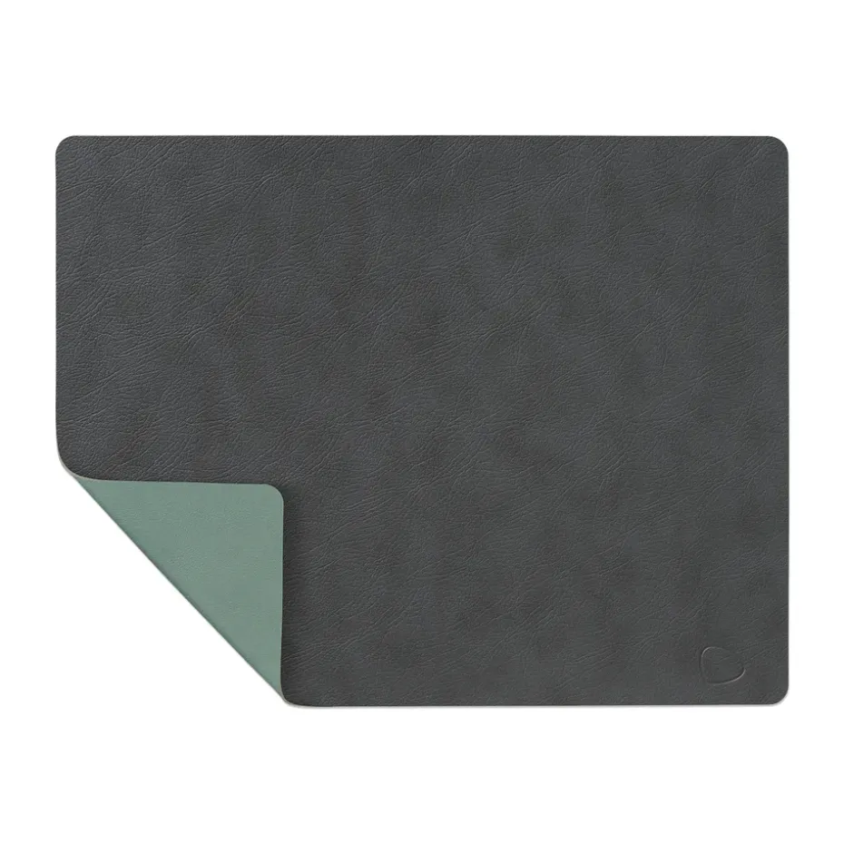 Cloud-Nupo placemat keerbaar square 1 St., antraciet-pastelgroen