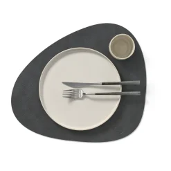 Cloud-Nupo placemat keerbaar curve L 1 St., antraciet-pastelgroen