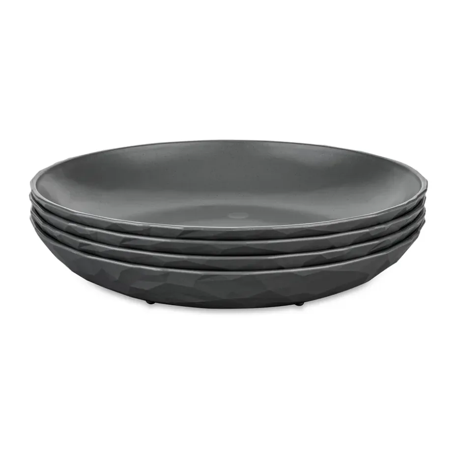 Club diepe schaal Ø22 cm 4-pack biocirk thermoplast, Nature ash grey