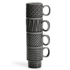 Coffee & More espressokop 4-pack, Grijs