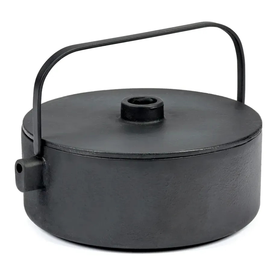 Collage theekan gietijzer 1,2 l, Black