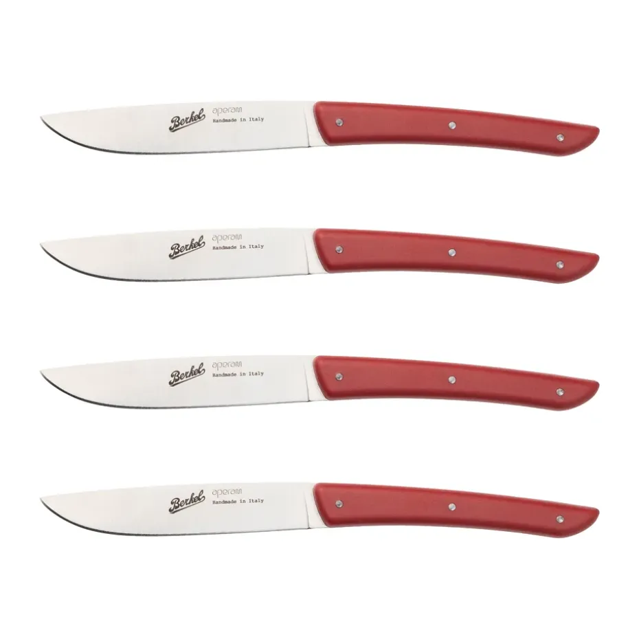 Color vleesmes 4-pack 11 cm, Red