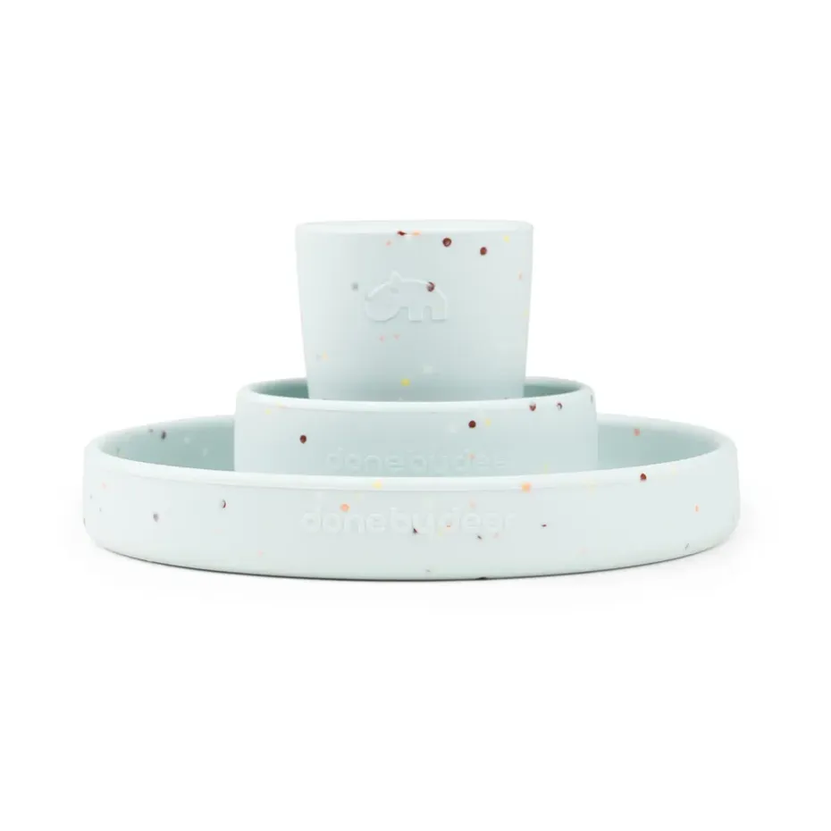 Confetti kinderservies 3-delig, Blauw