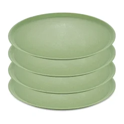 Connect bord Ø25,5 cm 4-pack, Nature leaf green