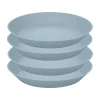 Connect diep bord Ø24 cm 4-pack, Nature flower blue