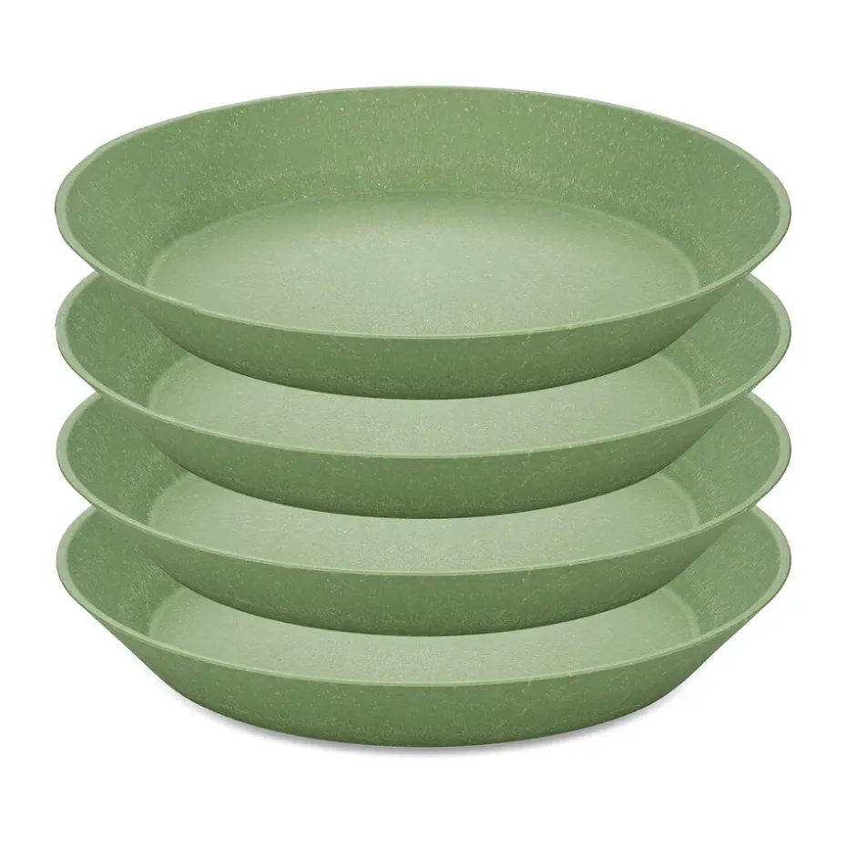 Connect diep bord Ø24 cm 4-pack, Nature leaf green