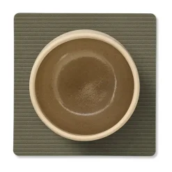 Corduroy onderzetter square, Army Green