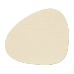 Corduroy placemat curve L, Vanilla