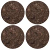 Cork glasonderzetters 4-pack, Smoked