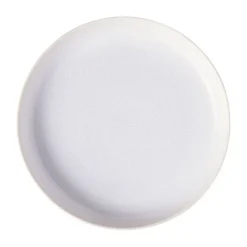 Crafted cotton diepbord Ø21,5 cm, White