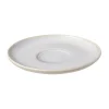 Crafted cotton koffieonderzetter Ø15 cm, White