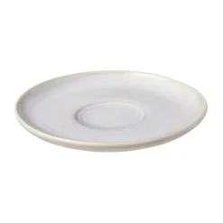 Crafted cotton koffieonderzetter Ø15 cm, White